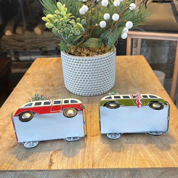 Volkswagen bus Christmas Ornament’s!  New still in bag. Taken out for pics! 4X4” - Picture 5 of 6